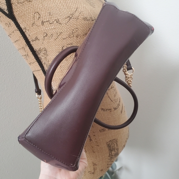 COACH F31395 SAGE CARRYALL Bag Handbag BOUQUET PRINT Purse Oxblood Maroon Small - Picture 9 of 15